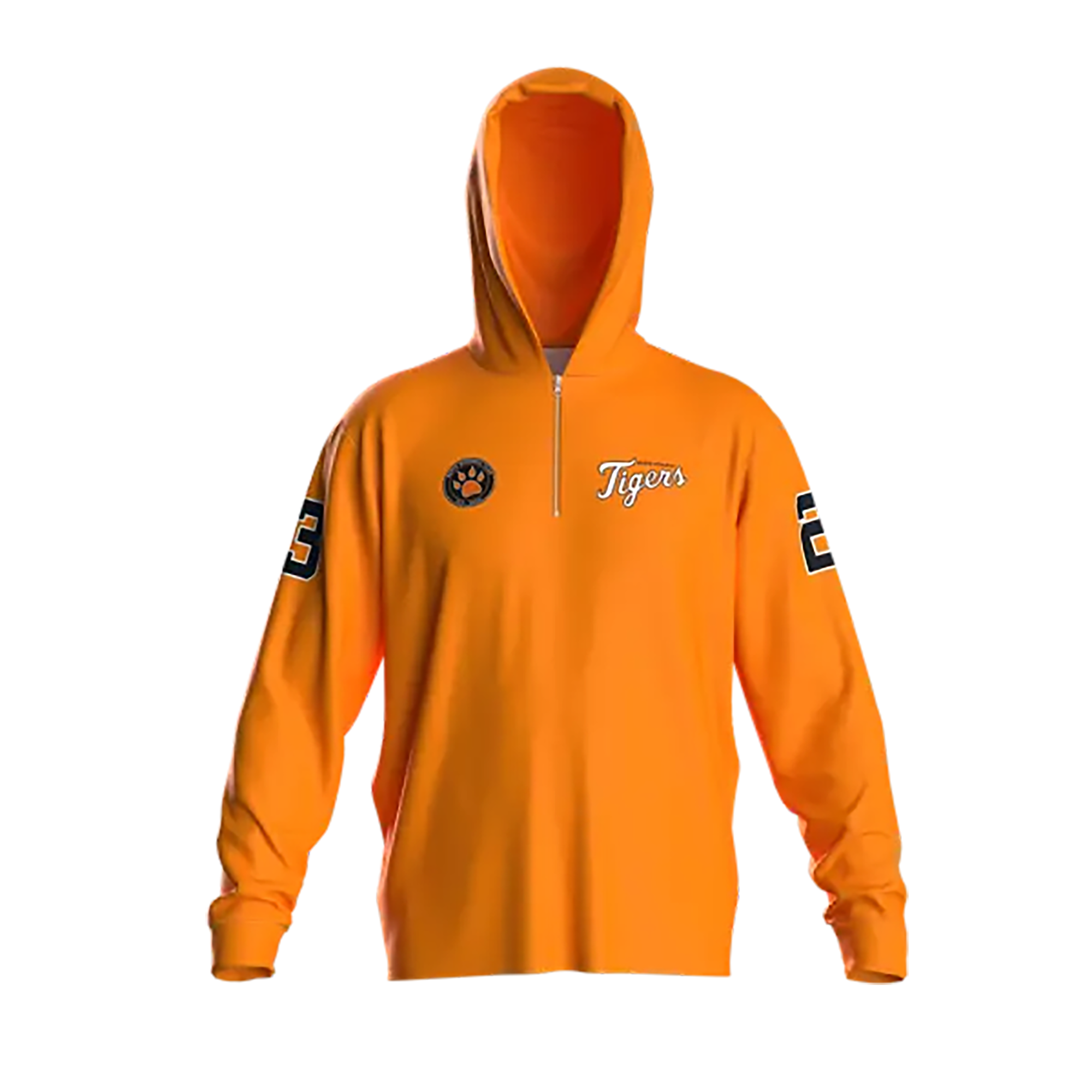 1/4 Zip Long Sleeve Batting Practice Jacket With Hood