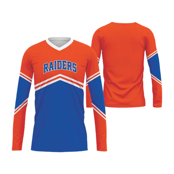 Long Sleeve V-Neck Compression Fitted Jersey
